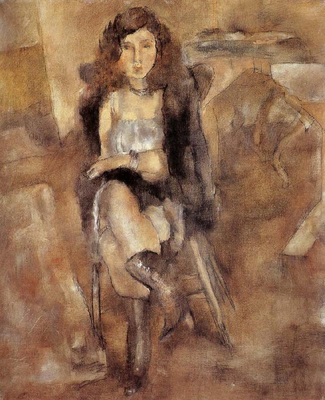 Jules Pascin Cloth put on the Female-s waist